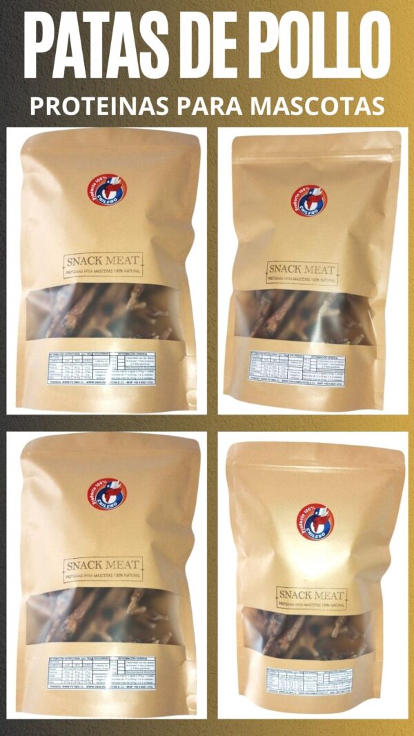 100 PATAS DE POLLOS DESHIDRATADAS "ENVÍO GRATIS"